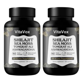 2pc Moss Shilajit 120 Capsules Anti-envejecimiento