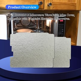 2 Pcs 5304462314 Microwave WaveGuide Mica Cover Replacement 3-1/2 x 4-2/5 Inches, Compatible with Frigidaire Electrolux Microwaves AP4299319, 1261462, 5304478947, PS1993100, 75304462314, 75304478947