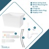 JS Jackson Supplies Tehila White Wall-Mounted Utility Sink Tub Kit,