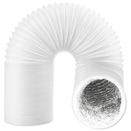 SPARES2GO Universal Insulated Vent Hose Flexible PVC Aluminium Foil Lined Duct Outlet Pipe (5" x 2.5m)