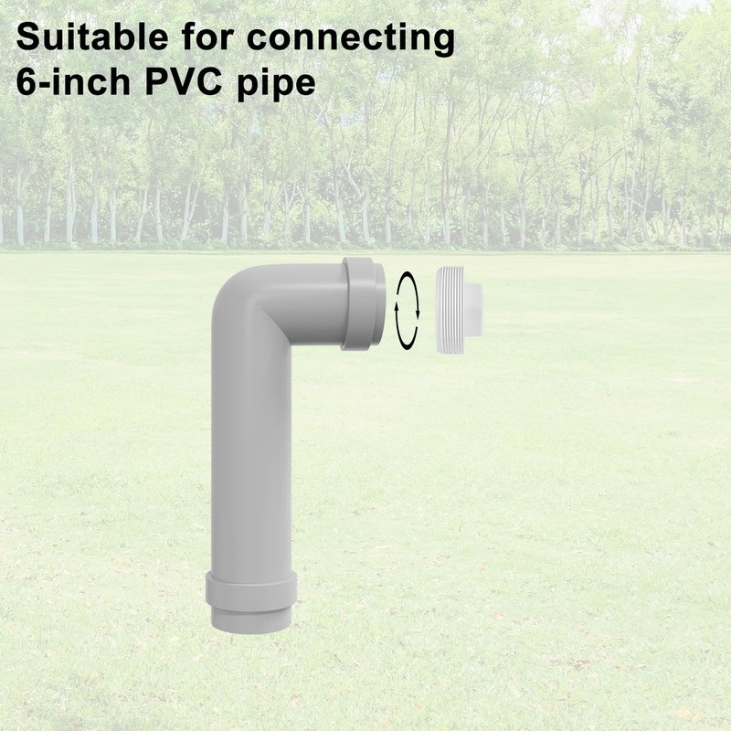 PVC Cleanout Plug, 6" Inch NPT Male Threaded Flush Sewer