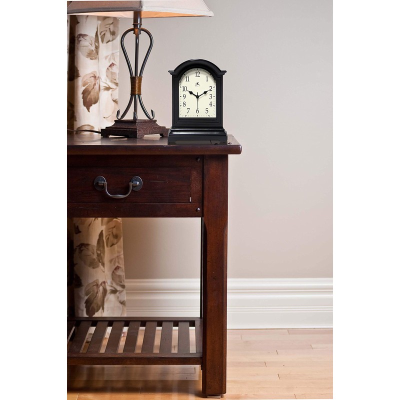 Infinity Instruments Miniature Grandfather Clock for Mantle, Vintage Tabletop Clock