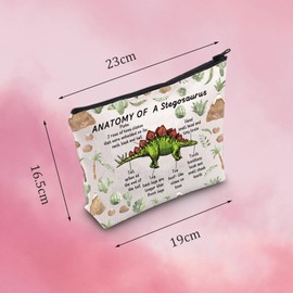 MNIGIU Stegosaurus Anatomy Makeup Bag Dinosaur Merch Stegosaurus Lover Gift (Stegosaurus Bag)