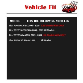 AutopartsPConline Front Brake Rotors Discs and Ceramic Pads Kits for Toyota Corolla Matrix 1.8L