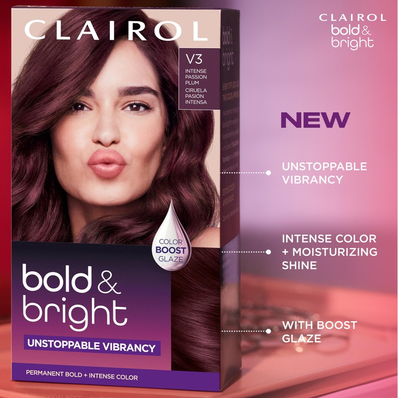 Clairol Bold & Bright Permanent Hair Dye, 50 Brown Sugar