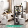 Kalrin 8-Tier Over The Toilet Storage with Side Rack, Over