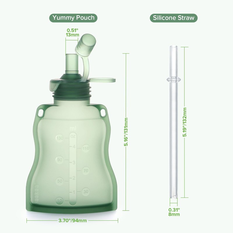 haakaa Pouch Reusable Baby Food Pouch, Reusable Pouches for Toddlers