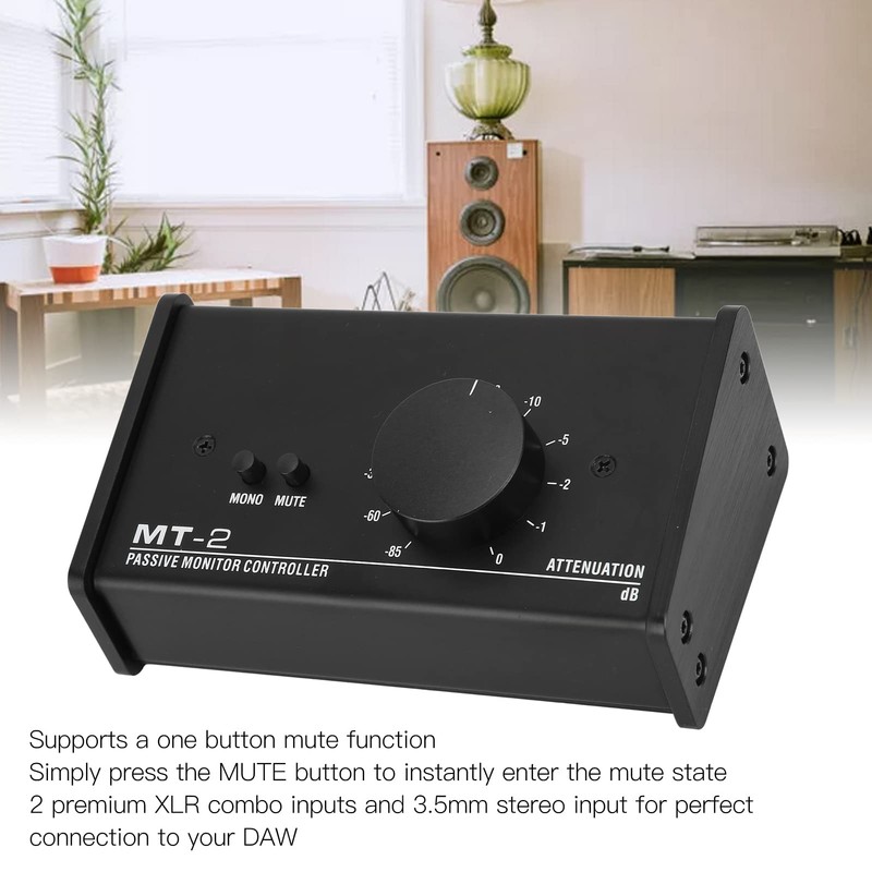Leapiture Passive Monitor Controller, Passive Studio Monitor Controller with XLR