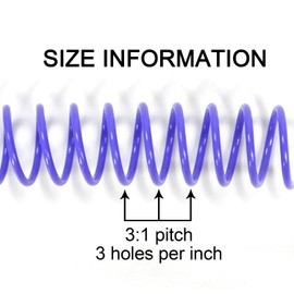 RAYSON Plastic Spiral Bobbins 90 Sheets 3:1 Pitch 14.3mm Multicolor Pack of 100