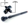 MacWork 1/2in.& 3/8in Dual Head Ratchet Handle -Telescopic Black Ratchet