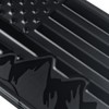 American Flag with Mountains License Plate. Embossed 3D Aluminum (Black