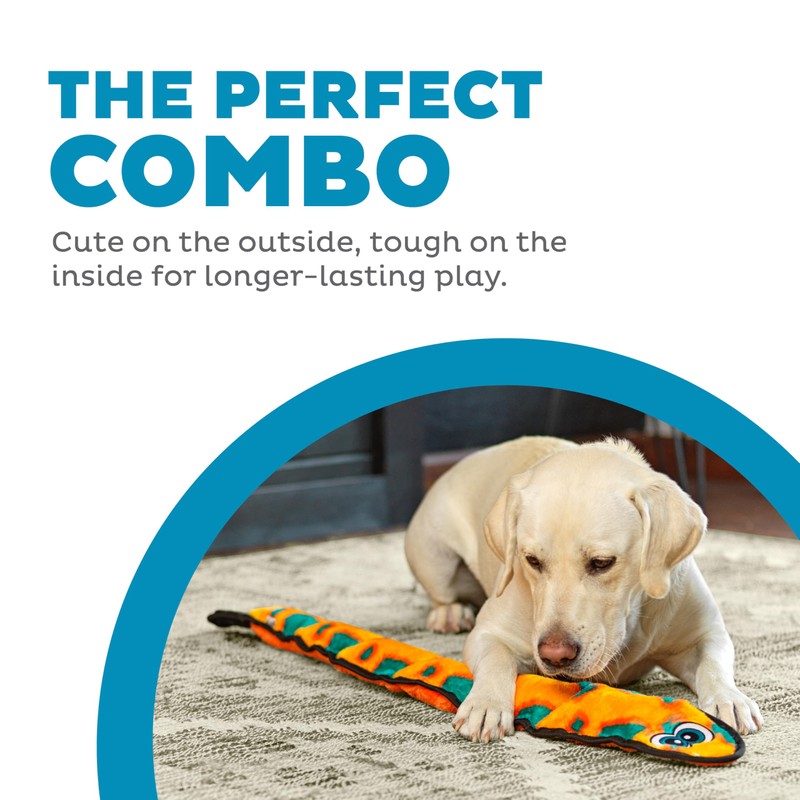 Outward Hound Durablez X-Large Snake Stuffing-Free Squeaky Plush Dog Toy