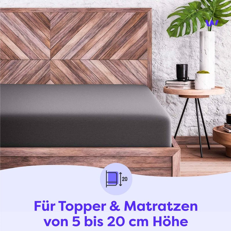 Wolkenfeld Fitted Sheet 90 x 200 cm to 100 x