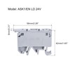 sourcing map DIN Rail Mount Fuse Holder Terminal Blocks Grey