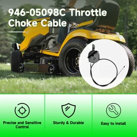 XIKOBY 946-05098C Throttle Choke Cable Compatible with Cub Cad-et XT1 LT50 LT46 GT50 GT54 XT2 LX46 LX50 Craftsman MTD Riding Lawn Mower, 746-05098C Control Cable Lawnmower Parts 946-05098A 946-05098B