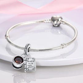 MULA 925 Sterling Silver Charms for Bracelets and Necklaces Family Letters Dangle Pendants Airplane Travel Beads Family Tree Jewelry Charms for Women