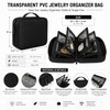 Transparent Travel Jewelry Organizer Bag for Accessories – Multi-Layer PVC