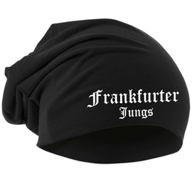 Frankfurter Boys' Hat | Football Ultras Sport Unisex Beanie, black