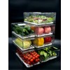 Femoliyes Refrigerator Organizers and Storage Drawer, Stackable Fruit Storage Containers