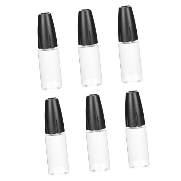jojofuny 6pcs 10ml Applicator Bottles Cap PET Squeeze Bottle for