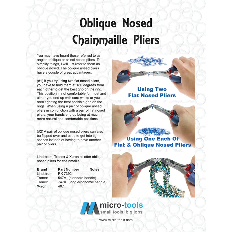 Pliers – Tronex Wide Oblique Flat Nose – Chainmaille (Standard
