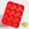 CAKETIME Silicone Muffin Pan, Mini Muffin Pan, Regular 12 Cups