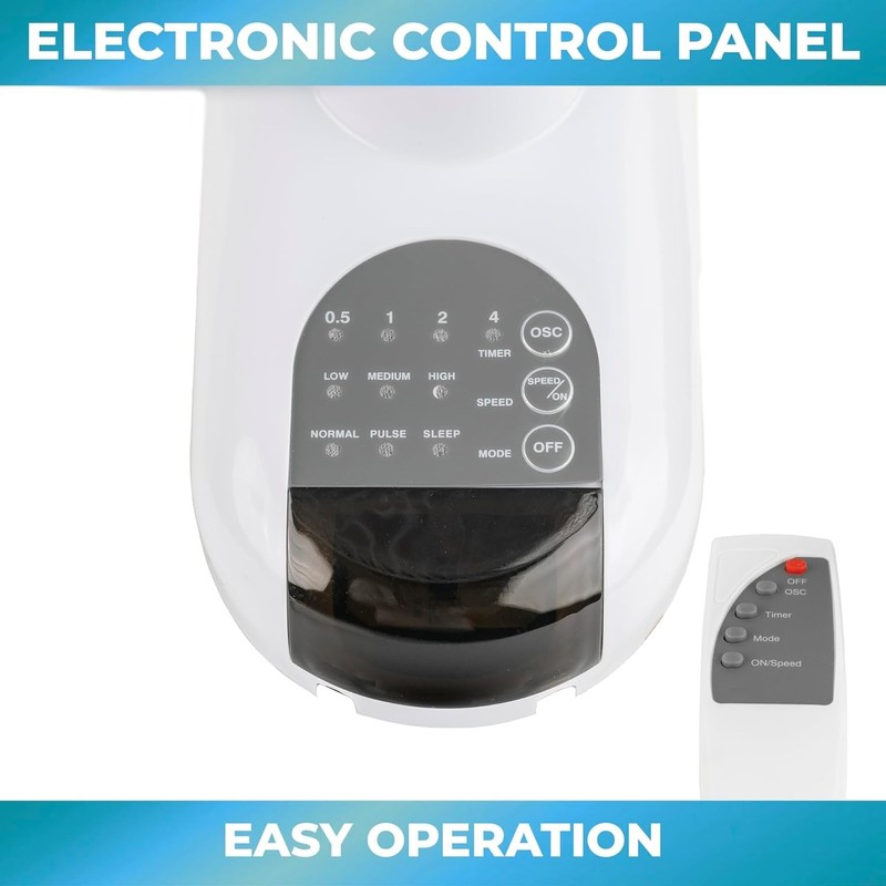 EZ-CHILL 16" Oscillating Wall Mount Fan with Remote Control, Timer,