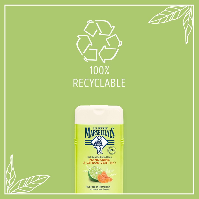 Le Petit Marseillais Shower Gel Extra Soft Organic Mandarin &