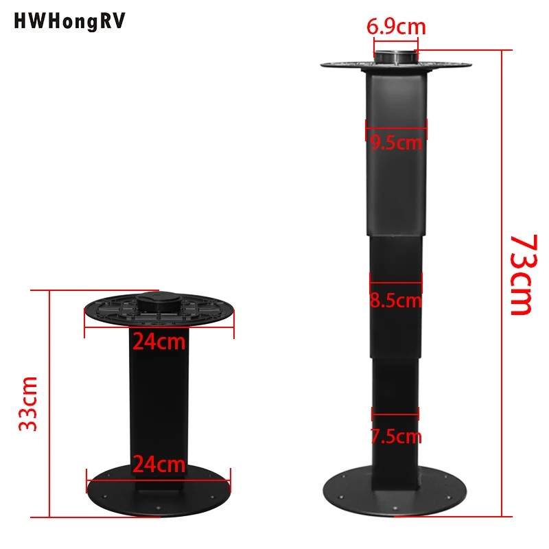 air Drive RV Campervan Adjustable Table Leg with Adjustable Height