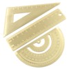 Cionyce Brass Mini Ruler Set,Triangle Ruler & Protractor & 4