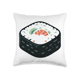 Maki California Roll Anime - Cute Kawaii Food Japanese Sushi Throw Pillow