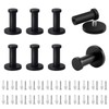 XQEUMC Pack of 8 Coat Hooks Black Matt Round 55