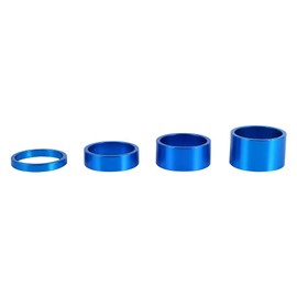 Keenso Bike Headset Spacer, 4Pcs Aluminium Alloy Bicycle Stem Headset Spacers Fit 28.6mm Bicycle Front Stem Fork (Blue) Bicycles and Spare Parts Bicycles and spare parts Bicycles and spare parts