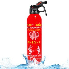 WPW 620ml Large Upgraded 8-in-1 Fire Extinguisher for Home with Wall Mount Portable Fire Extinguisher For Vehicle Car Boat House Kitchen Emergency Supplies, Water-Based Solution For A, B, C, K Fire