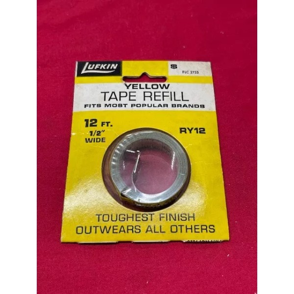 LUFKIN RY12 12' x 1/2" TAPE REFILL YELLOW CLAD in