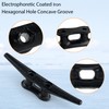 ORLANG 6 Inch Dock Cleats, Electrophoretic Coated Black Boat Cleats
