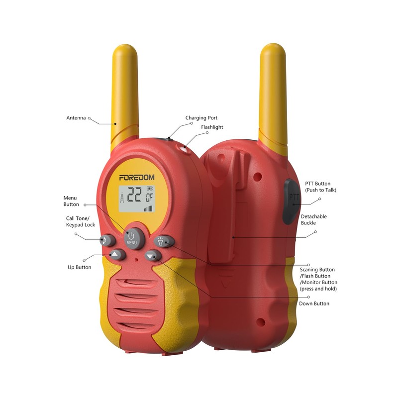 FOREDOM Rechargeable Walkie Talkies for Kids Walkie Talkies Long Range