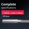 2.2mm Chucking Reamer,H7 HSS Straight Flutes Lathe Machine Reamer Metric