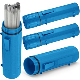 Zonon 4 Pcs Electrode Rod Storage Tube 14 Inch Airproof and Waterproof Welding Rod Holder for Canister(Blue)
