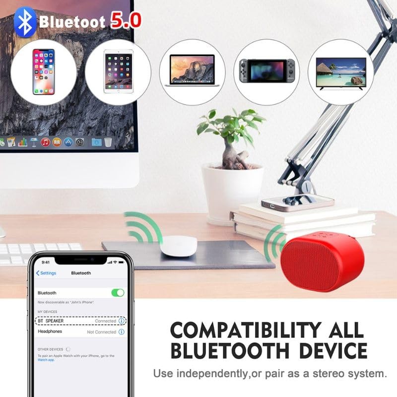 Eageroo Bluetooth Speaker Mini Speaker Small Music Box Portable TF