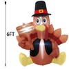 FUNPENY Thanksgiving Decoration Inflatable Turkey, 6FT Lighted Blow up Turkey