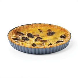 Fox Run 44513 Molde Antiadherente con Fondo Suelto para Tarta y Quiche, Redondo, Gris, 22,86 cm (9 ")