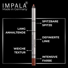 IMPALA Waterproof cream lipstick in matte cinnamon 221, durable lip liner pencil, waterproof lipstick, long-lasting lip liner pencil, volume effect
