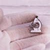 Chemical Microscope Metal Brooch Delicate Biology Badge Molecular Enamel Pin