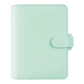 Filofax Saffiano Organizer, Pocket Size, Neo Mint - Cross-Grain, Leather-Look, Six Rings, Week-to-View Calendar Diary, Multilingual, 2025 (C028813-25)