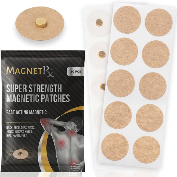 MagnetRX® Magnetic Acupressure Plasters - Magnetic Plasters - 3,500 Gauss Acupressure Magnetic Plasters (Pack of 20)