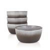 Stone lain Vince Rustic Stoneware Bowl Set, 4 Count, Grey