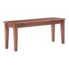 Boraam Shaker Backless Wood Bench - Walnut