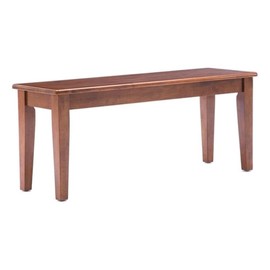 Boraam Shaker Backless Wood Bench - Walnut
