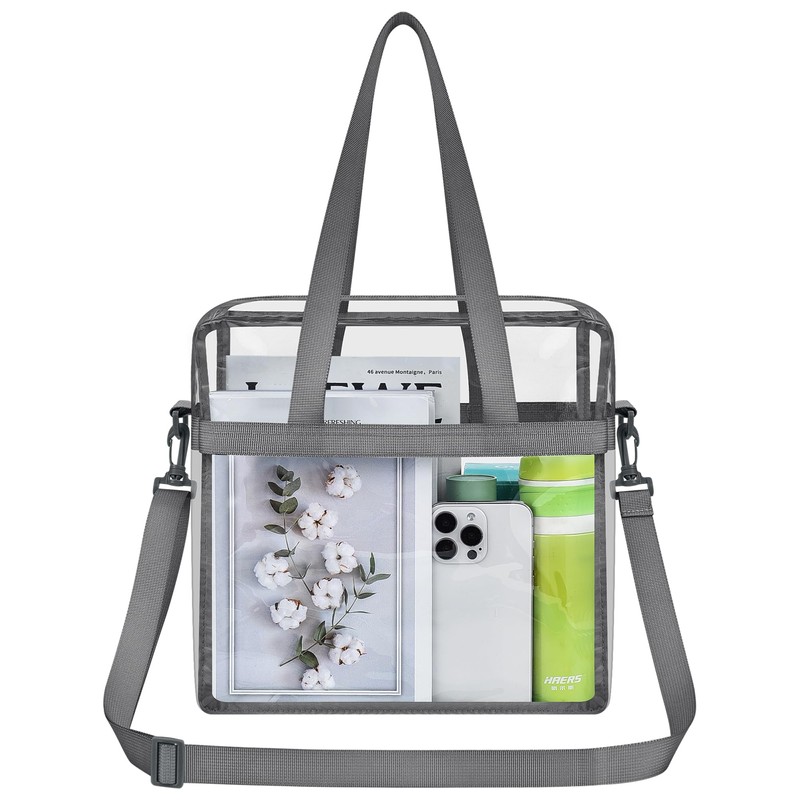 Oraben Clear Bag Stadium Approved 12x6x12 Clear Tote Bag with